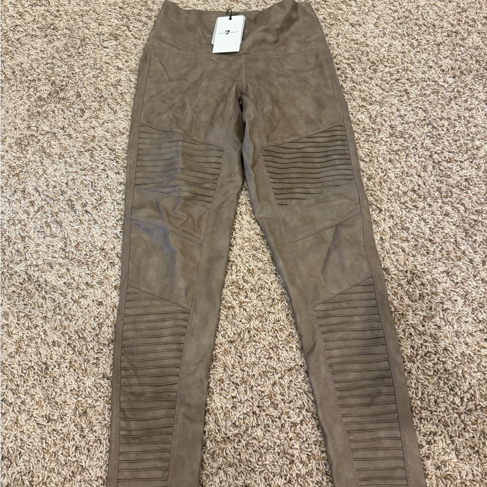 7 For All Mankind Moto Brown Leggings